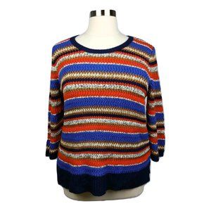 Lane Bryant 18/20 Stripe Multicolor Chunky Sweater